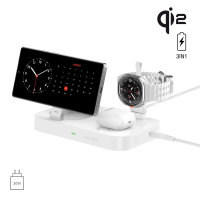 Qi2 Ladestation Trident mit Charger f&uuml;r Samsung Watch, wei&szlig;