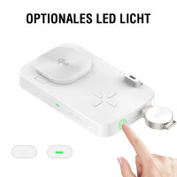 Qi2 Ladestation Trident mit Charger für Apple Watch, weiß