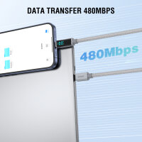 USB-C Cable DigitCord 100W 1,5m, grey