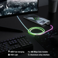 USB-C Kabel RGBCord 60W 1,5m