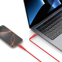 USB-C Kabel PrimeCord 60W 1,5m, rot
