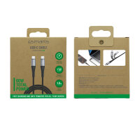 USB-C Kabel PrimeCord 60W 1,5m, schwarz gun