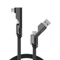USB-C Cable ComboCord Flat Right Angle 240W, 1,5m, graphit