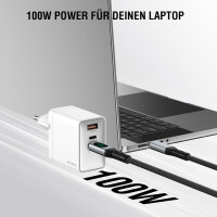 Netzladegerät GaN Pocket 100W 2C+1A, weiß