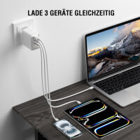 Netzladegerät GaN Pocket 100W 2C+1A, weiß