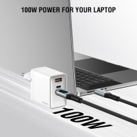 Netzladegerät GaN Pocket 100W 2C+1A, weiß