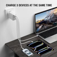 Netzladegerät GaN Pocket 100W 2C+1A, weiß