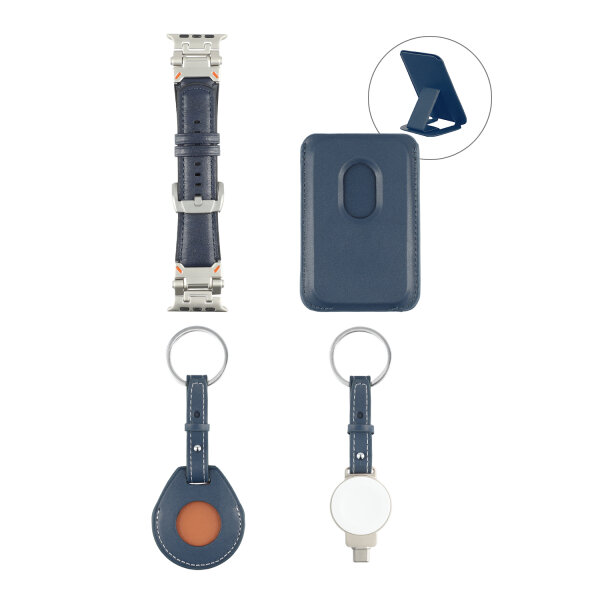 Style Zubehör-Set 4-teilig – kompatibel mit Apple Geräten, blau