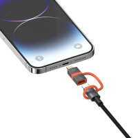 Adapter USB-C to Lightning PD 27W, 2pcs. Set, grey
