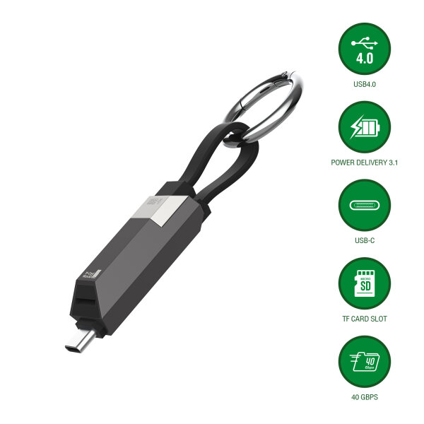 USB4 Kabel Enterprise Storage 240W 6cm, graphit