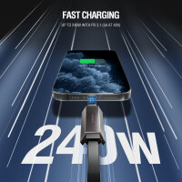 USB4 Kabel Enterprise Storage 240W 6cm, graphit