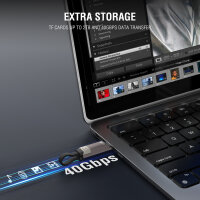 USB4 Kabel Enterprise Storage 240W 6cm, graphit