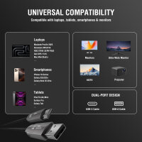 USB4 HDMI Kabel ComboCord 240W 1.5m, schwarz