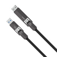 USB4 HDMI Kabel ComboCord 240W 1.5m, schwarz