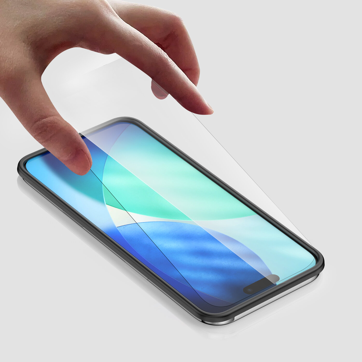 Das 4smarts Second Glass mit Montagerahmen für das Apple iPhone Air ist so konzipiert, dass auch die Frontkamera optimal geschützt ist und die Gesichtserkennung voll funktionsfähig bleibt. 