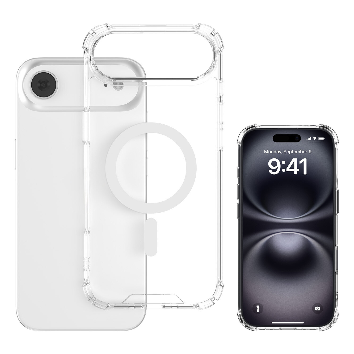 Das 4smarts Hybrid Case Ibiza für Apple iPhone Air ist MagSafe-kompatibel und ermöglicht durch die optimale Ausrichtung der integrierten Magnete ein sicheres und müheloses Befestigen des Mobiltelefons und ein schnelleres kabelloses Laden.