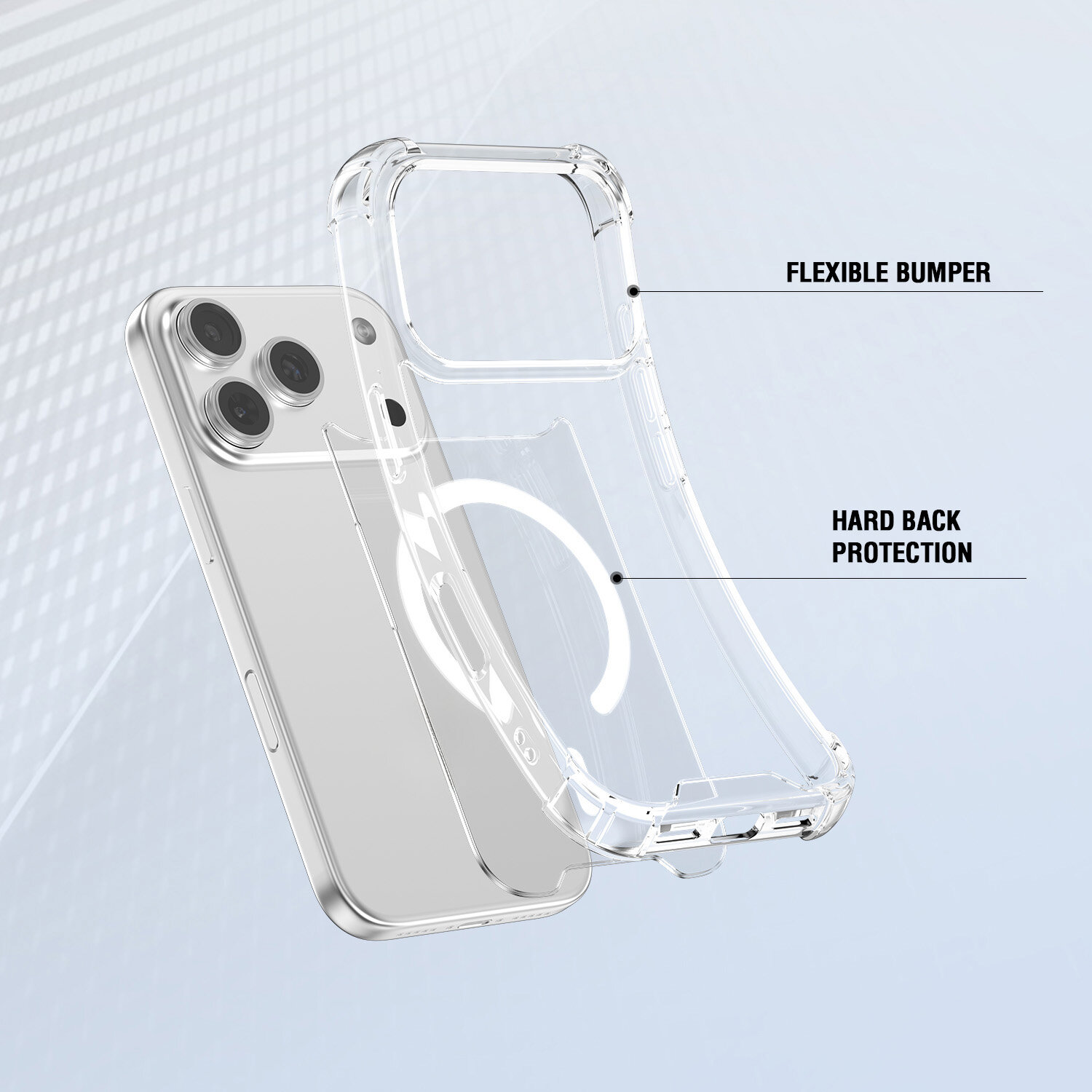 Das 4smarts Hybrid Case Ibiza for Apple iPhone 17 Pro ist nicht nur MagSafe kompatibel, sondern auch sehr robust und stoßfest nach Military Grade Protection.