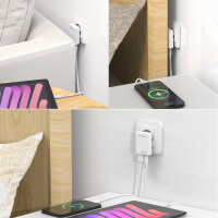 Netzladegerät FlatPlug Duos 20W GaN 1C+1A, weiß