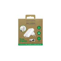 Netzladegerät FlatPlug Duos 20W GaN 1C+1A, weiß