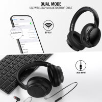 Over-Ear Bluetooth Kopfhörer SkyBuds Wave, schwarz