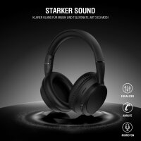 Over-Ear Bluetooth Kopfhörer SkyBuds Wave, schwarz