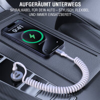 USB-C Spiralkabel 240W, weiß