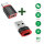USB-C to USB-A / USB-C Data Blocker Adapter, 2 pcs. Set, black