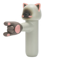 ACECOOL Handmassagegerät Katze, hellgrau