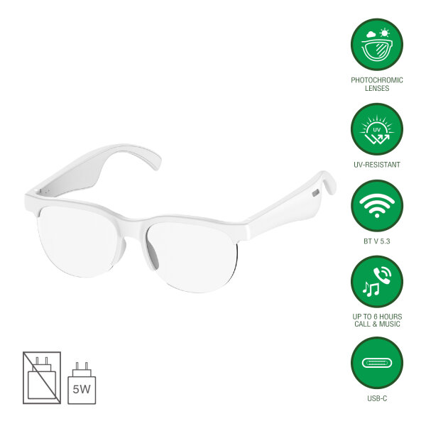 Wireless SoundGlasses Sport 2, weiß