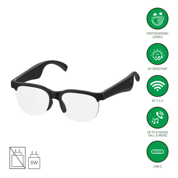 Wireless SoundGlasses Sport 2, schwarz