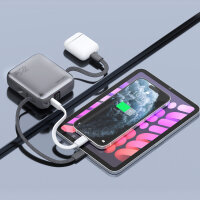 Powerbank Pocket Dual Cord 10000mAh 22.5W, spacegrau