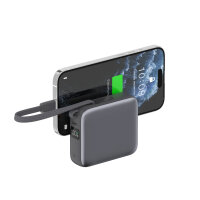 Powerbank Pocket Dual Cord 10000mAh 22.5W, spacegrau