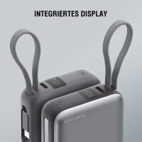 Powerbank Pocket Dual Cord 10000mAh 22.5W, spacegrau