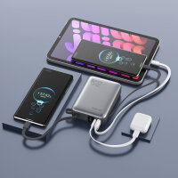 Powerbank Pocket Dual Cord 20000mAh 22.5W, spacegrau