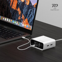 Desk Charger GaN Screen 100W 3C+2A, weiß