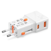 Weltreiseadapter Nomad Pocket 25W, weiß