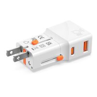 Weltreiseadapter Nomad Pocket 25W, weiß
