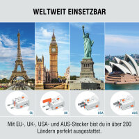Weltreiseadapter Nomad Pocket GaN 65W, weiß