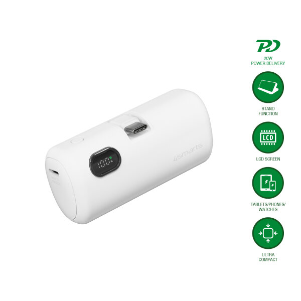 Power Bank PicoFold 5000mAh 22.5W, white