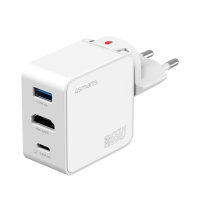 3in1 HDMI Hub-Ladegerät GaN Flex 65W, weiß