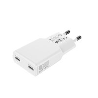 Wall Charger PDPlug Slim Dual 30W GaN 2C, white