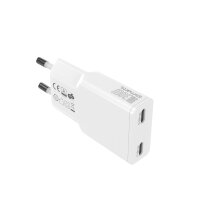 Wall Charger PDPlug Slim Dual 30W GaN 2C, white