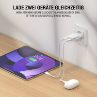 Wall Charger PDPlug Slim Dual 30W GaN 2C, white
