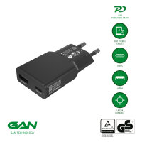 Wall Charger PDPlug Duos Slim 30W GaN 1C+1A black