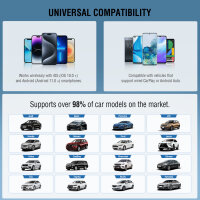 Wireless CarPlay / Android Auto Adapter, silber