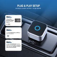 Wireless CarPlay / Android Auto Adapter, silber