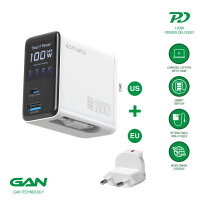 Ladegerät GaN Flex Screen AI 100W 2 USB-C+1 USB-A,...