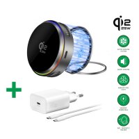 Qi2 25W / MagSafe Charger Set with Cooling, RGB, spacegrey