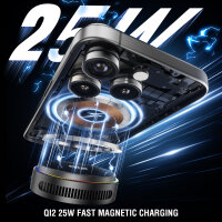Qi2 25W / MagSafe Charger Set with Cooling, RGB, spacegrey