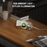 Qi2 25W / MagSafe Charger Set with Cooling, RGB, spacegrey